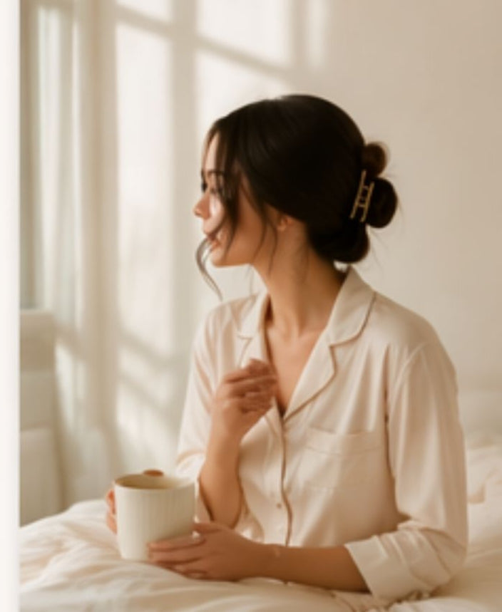 Satin Feather Pyjama Set