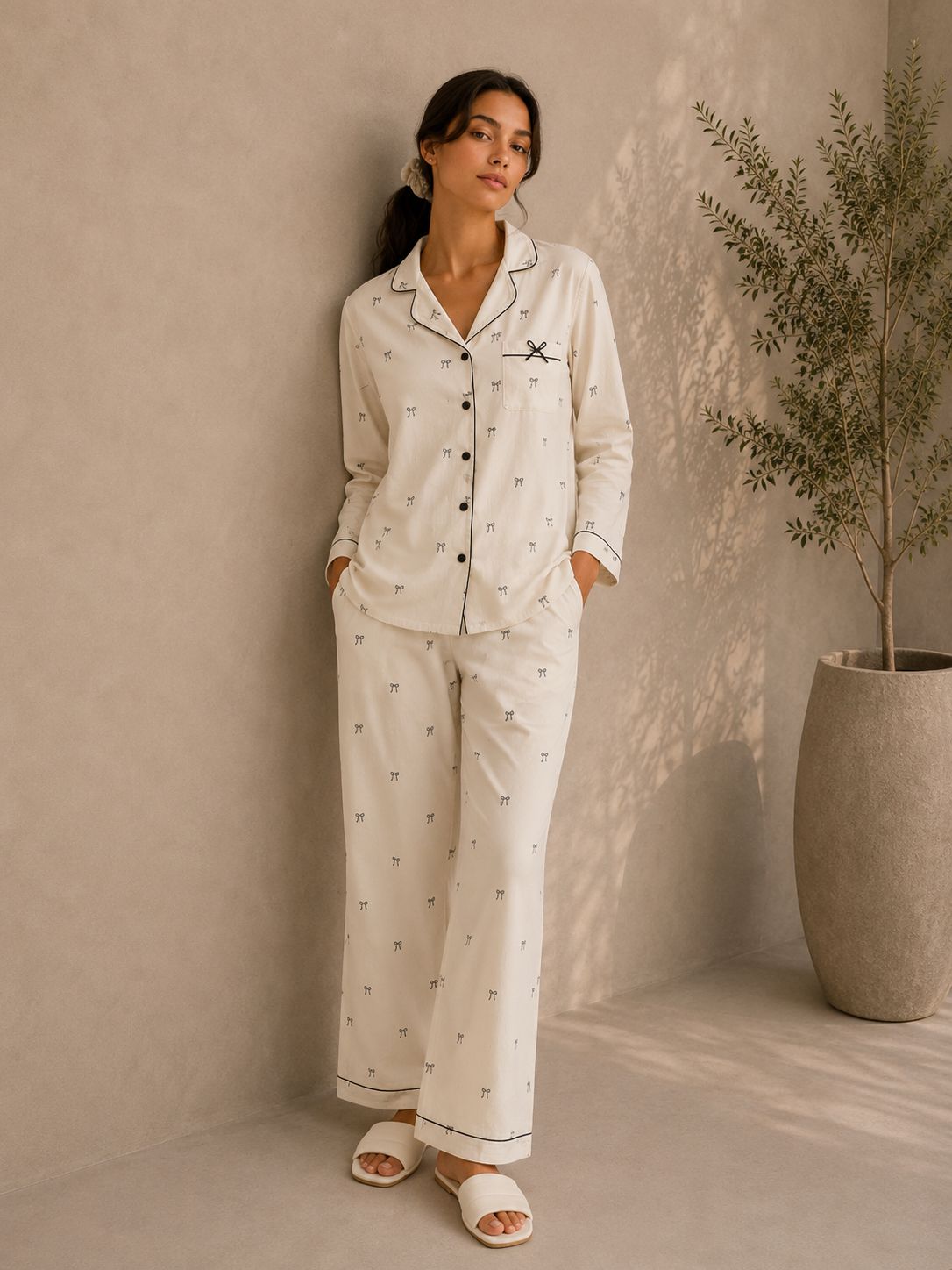 Soft Jersey Bows Pyjama Set