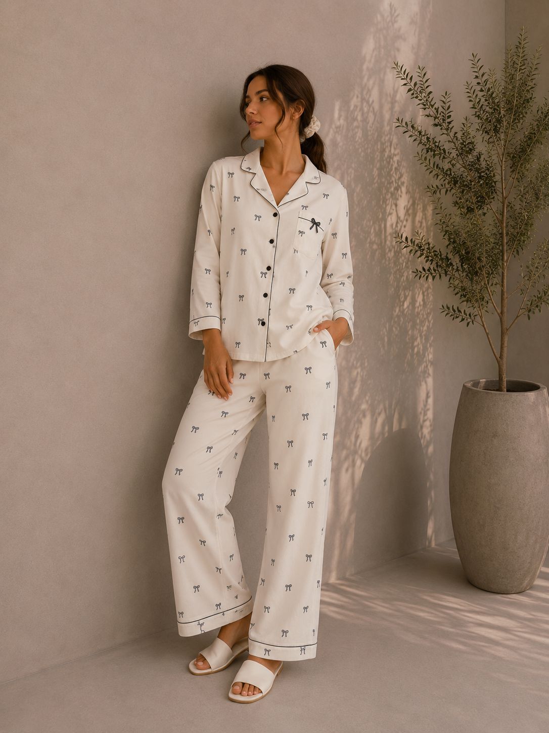 Soft Jersey Bows Pyjama Set