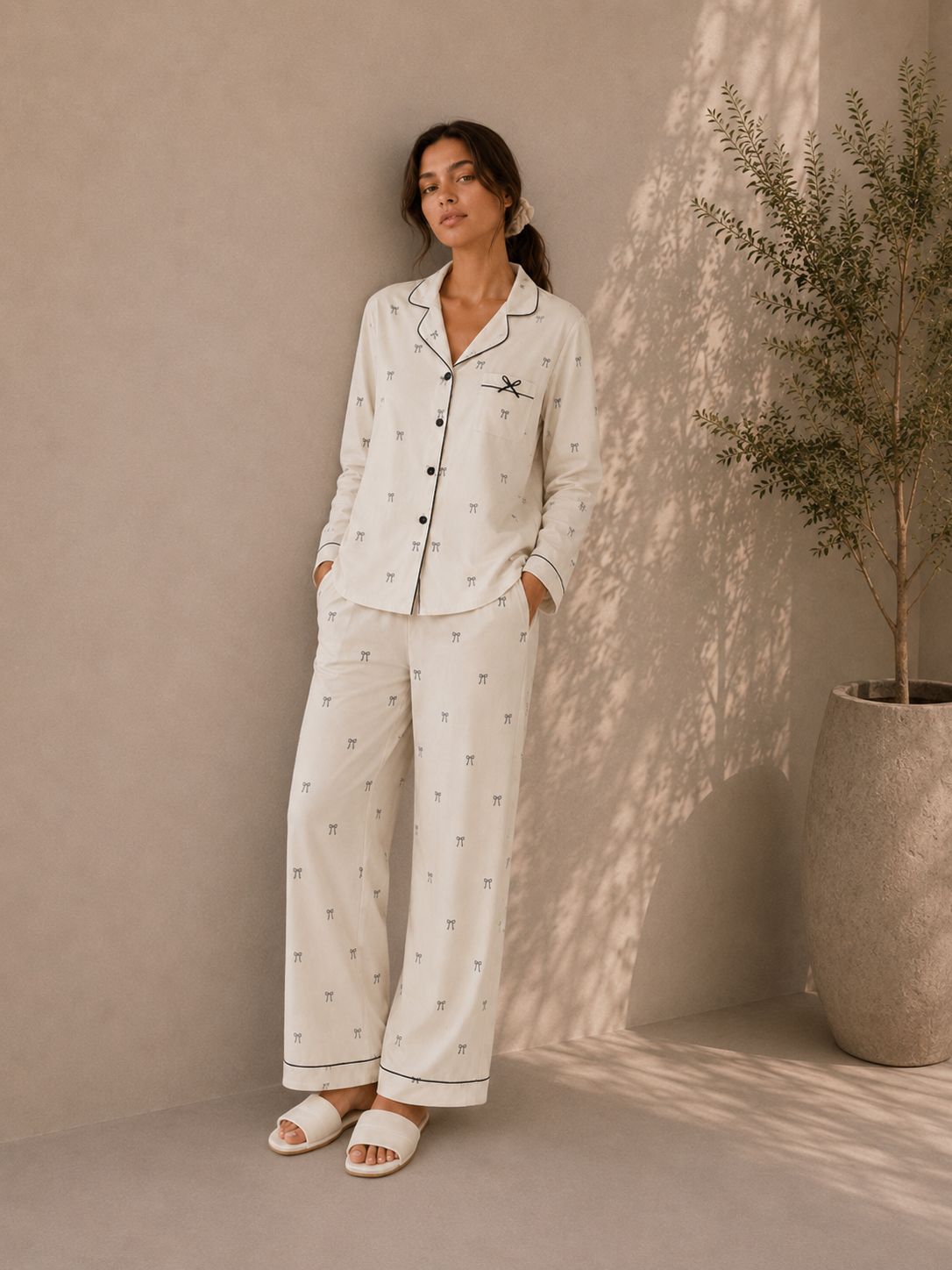 Soft Jersey Bows Pyjama Set