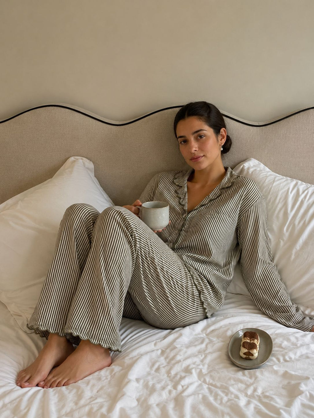 Forest Green Linen Pyjama Set
