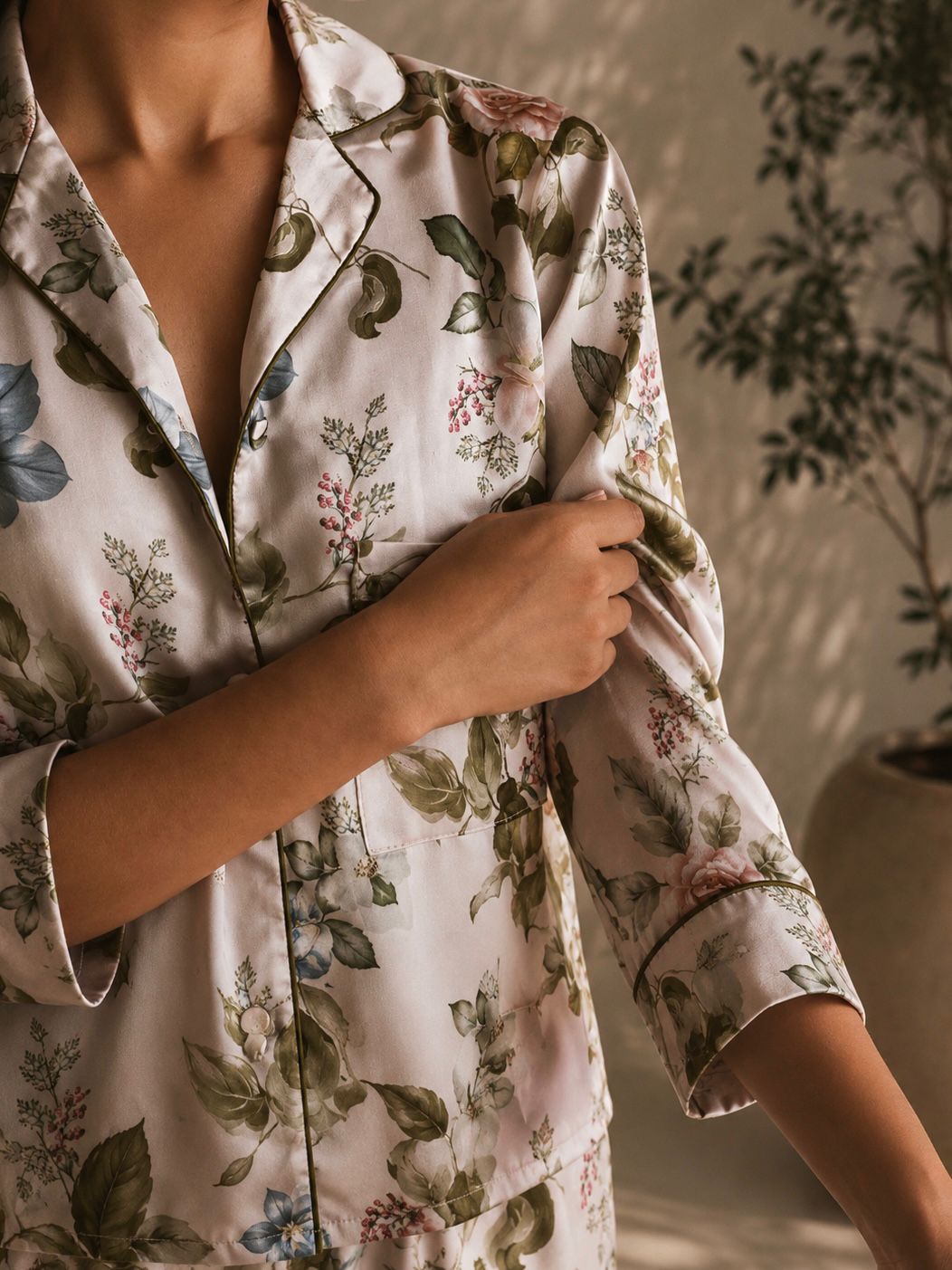 Floral Silk Pyjama Set